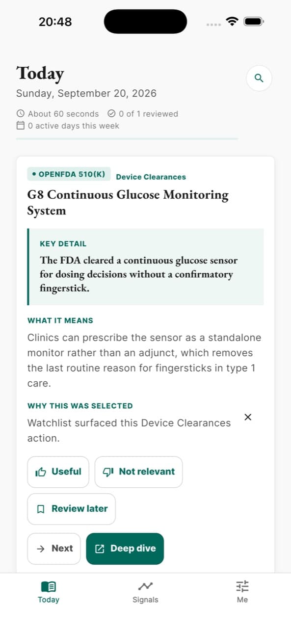 FDA Daily product screenshot