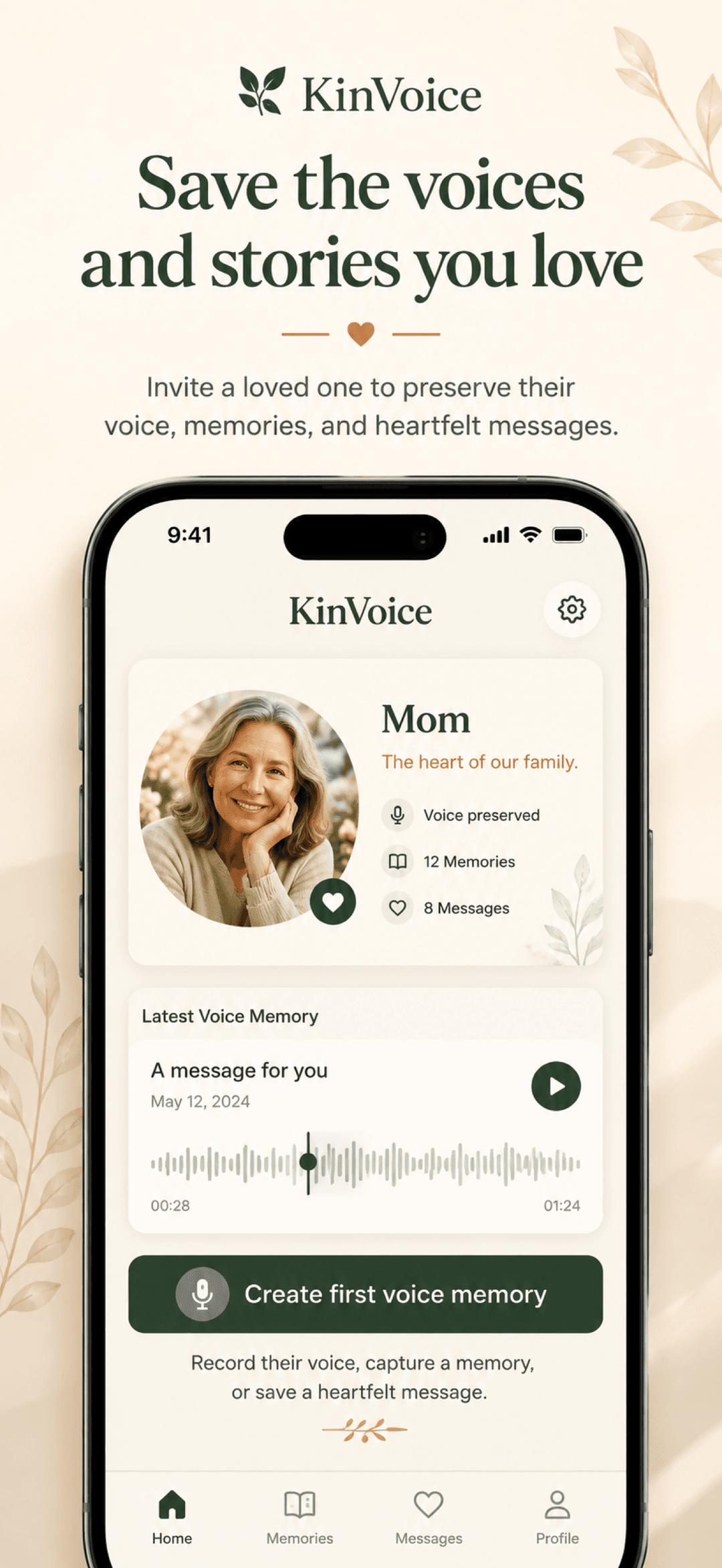 KinVoice product screenshot