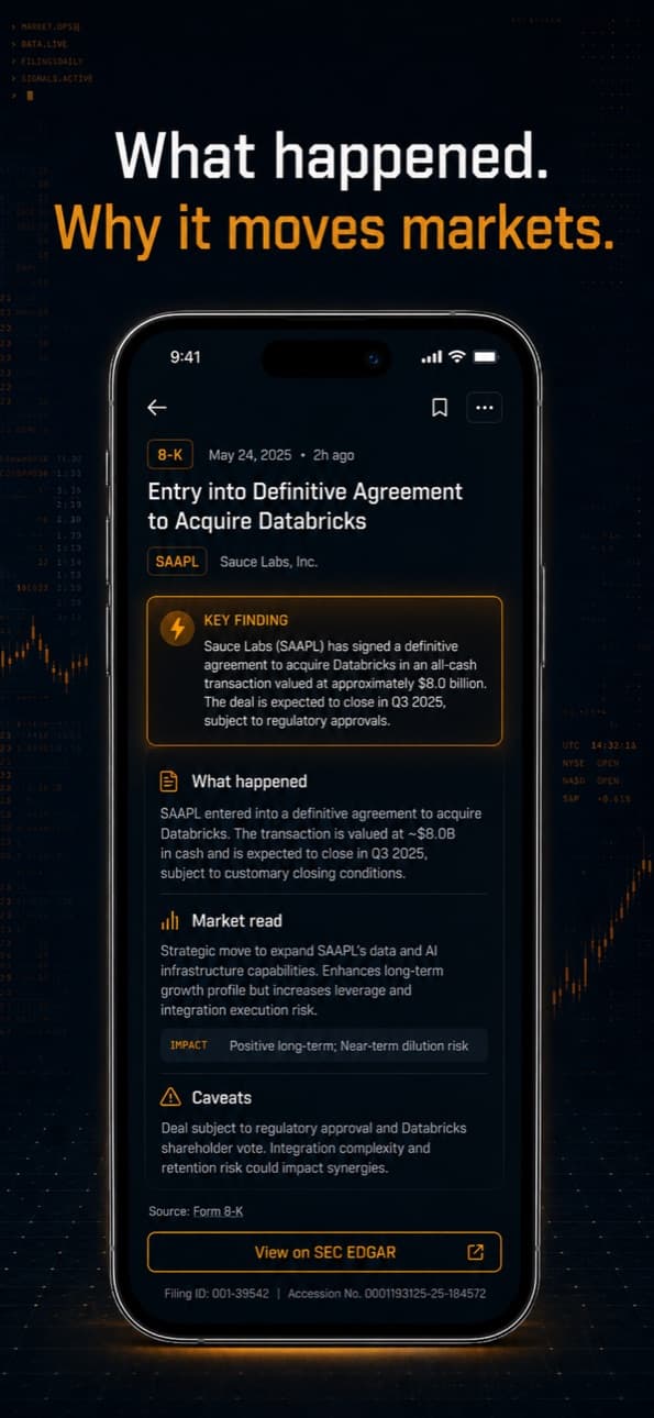 FilingsDaily screenshot 2